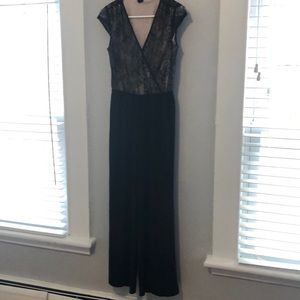Black Saks Fifth Avenue Lace Top Romper